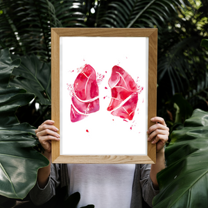 Lung Abstract Anatomy Art Print, Respiratory Therapy Wall Decor