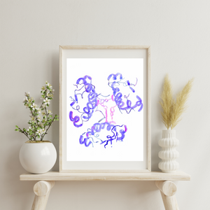 Human Insuline Folds Molecular Biology Art Print