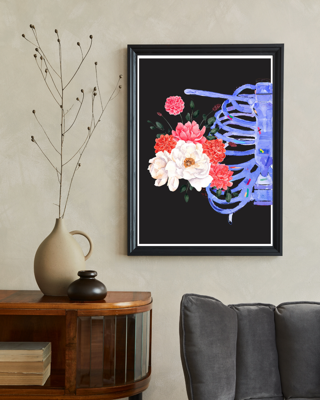 ribcage anatomy art painting