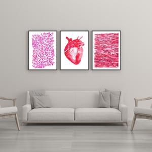 Heart Anatomy and Histology Art Print, Histopathology Art, Pathology Art, Pathologist Art, Cardiologist Gift, Cardiology Wall Art