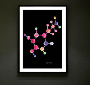 Dopamine Art Print, Neurotransmitter Art Print