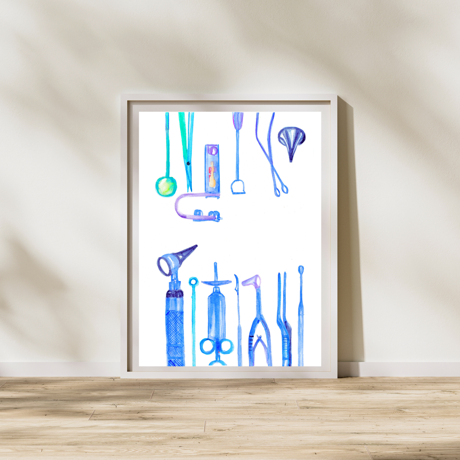 ENT Instruments Watercolor Art Print