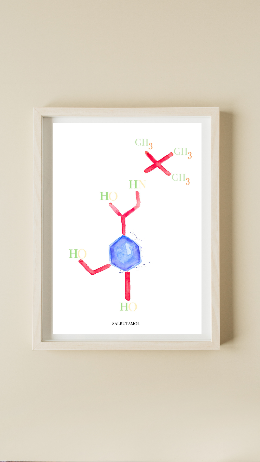 salbutamol albuterol molecule art