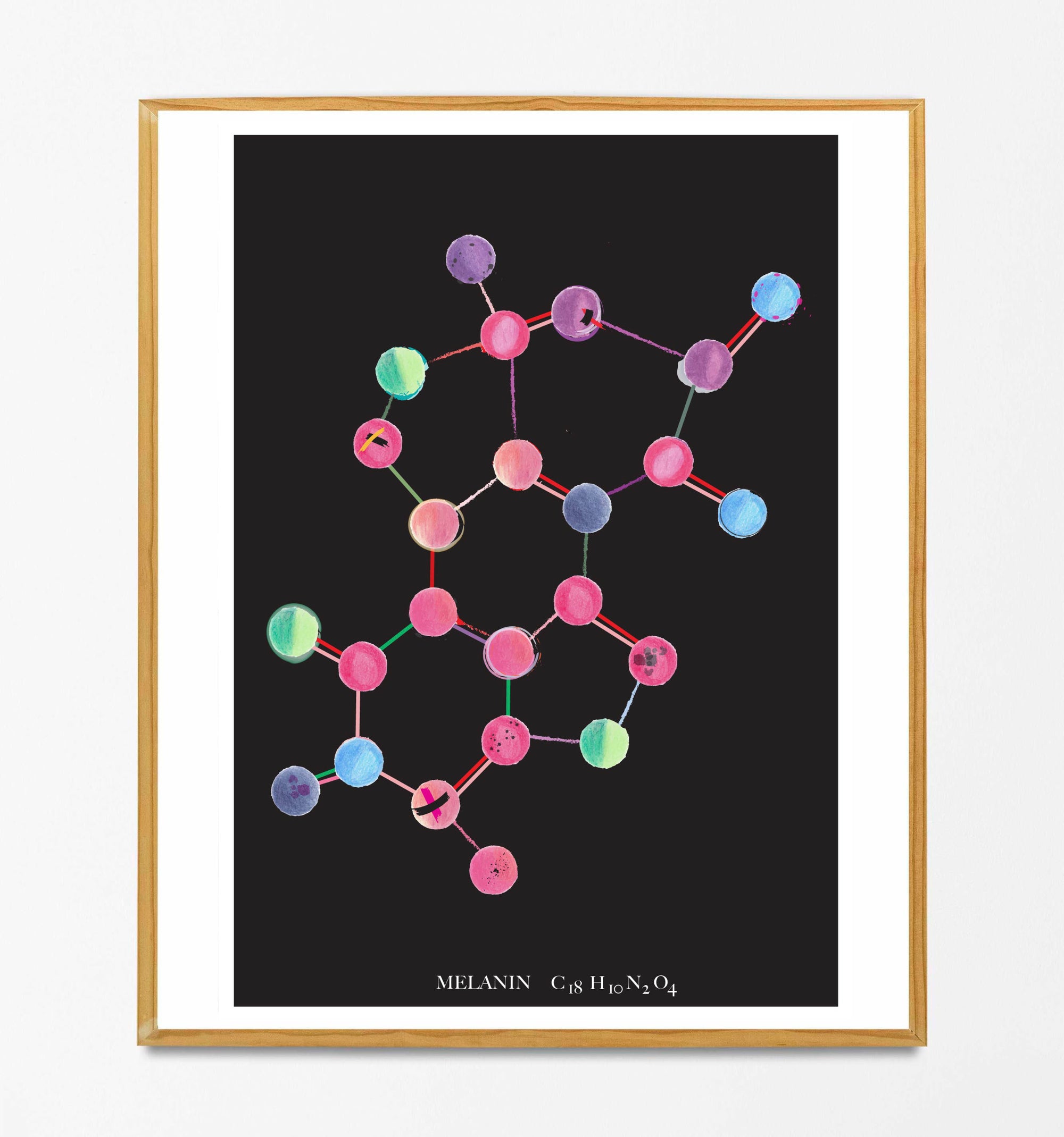 Melanin Molecule Biochemistry Art Print