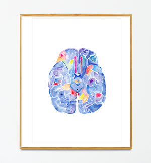 Brain Art, Neurology Anatomy Artwork, Neurosurgeon Gift