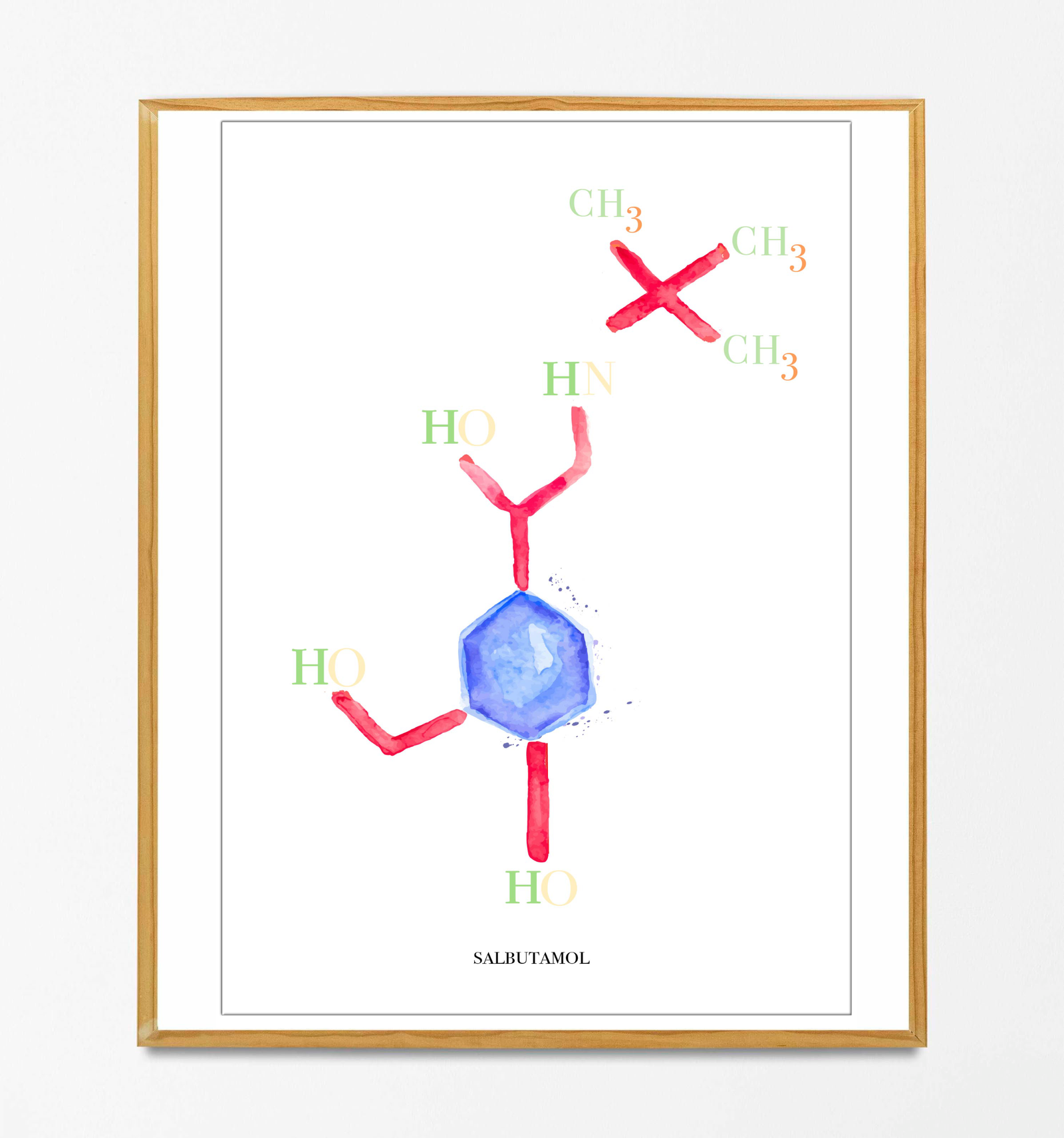 salbutamol albuterol molecule art