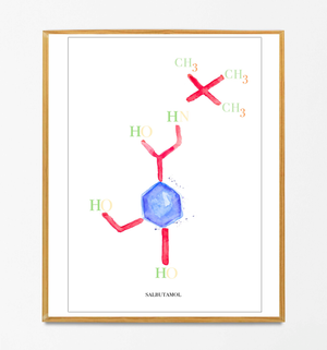 salbutamol albuterol molecule art