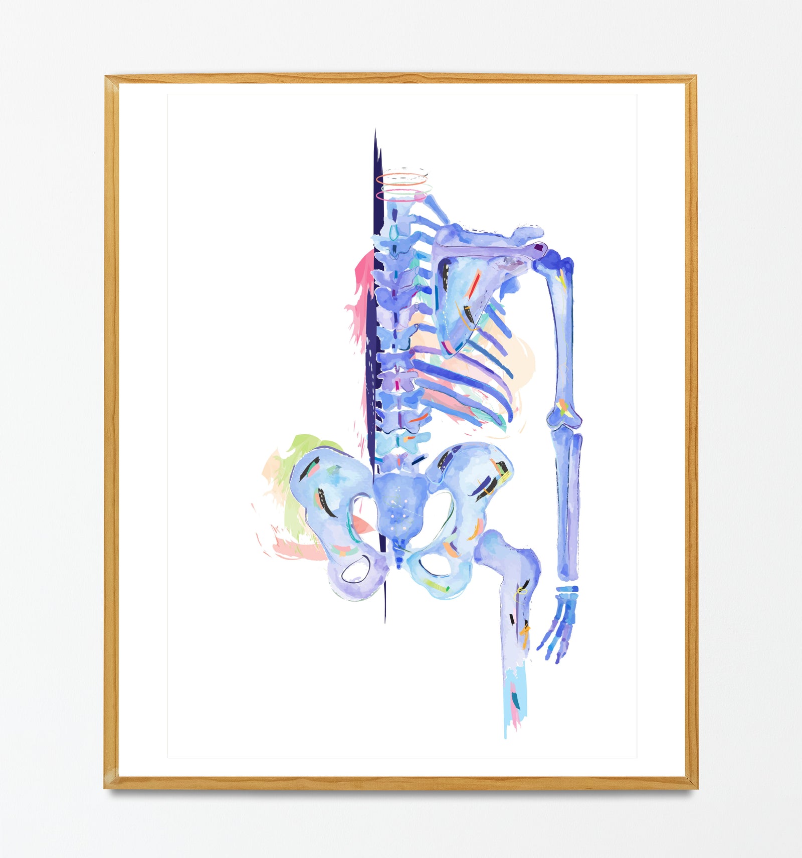 Human Skeleton Abstract Anatomy Art Print