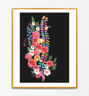 Floral Spine Anatomy Art
