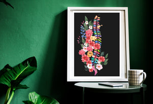 Floral Spine Anatomy Art