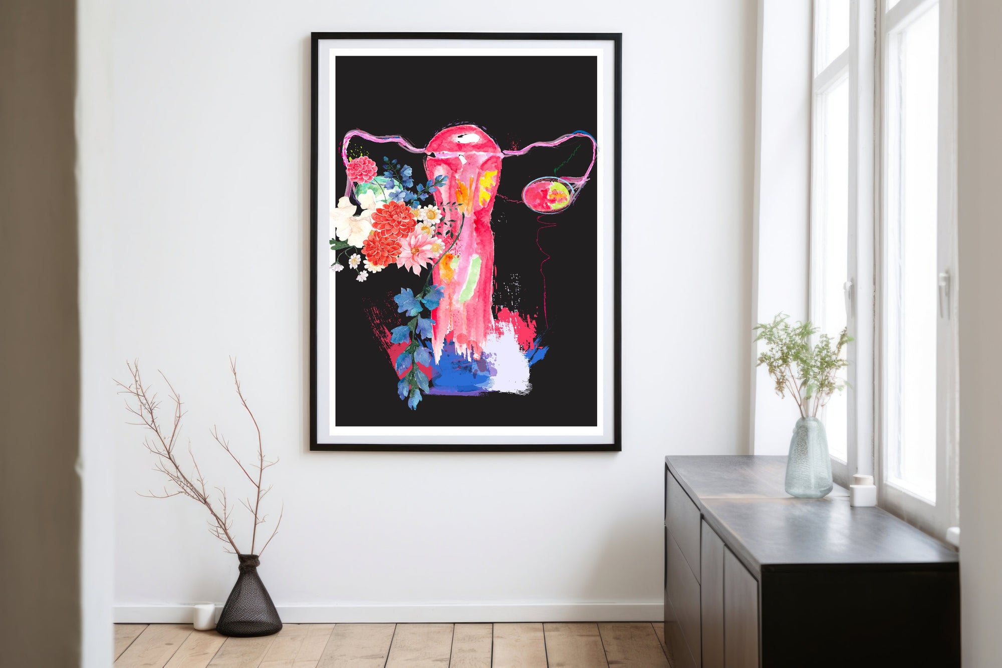 uterus medical office art print