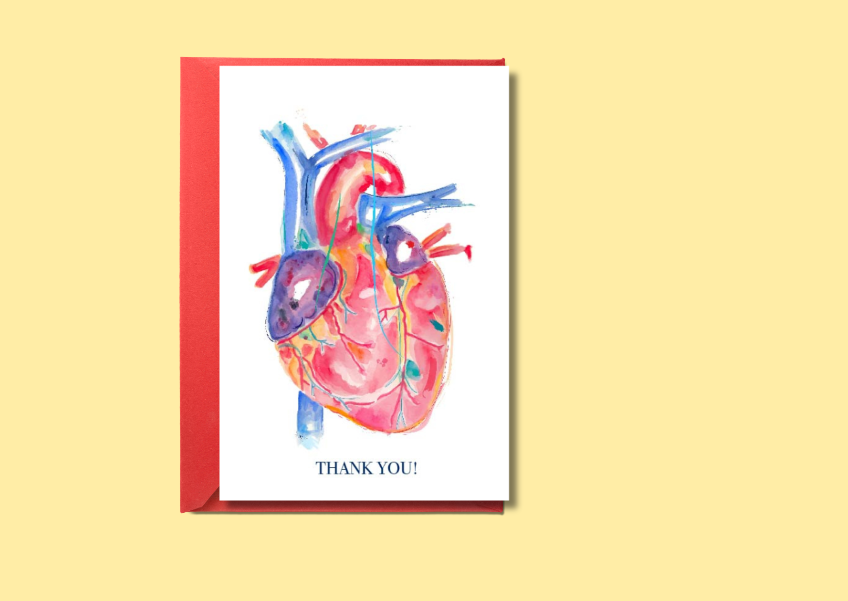 anatomical medical thank you card
