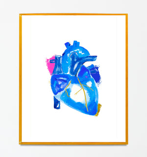 Heart Anatomy Art Print, Abstract Anatomy Print