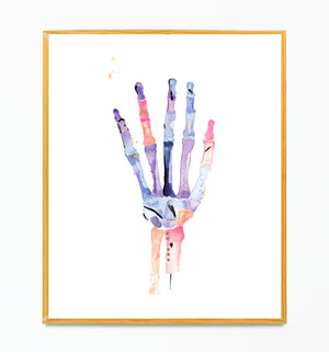 Hand Anatomy Art, Abstract Anatomy Art, Physical Medicine Wall Decor, Hand Surgeon Gift