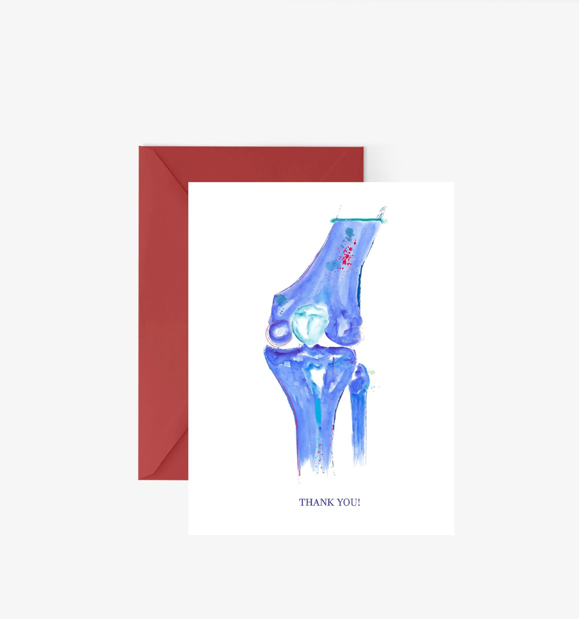 Knee Surgery Card, Thank you Card for Orthopedic Surgeon and Nurse, Physical Therapy Card