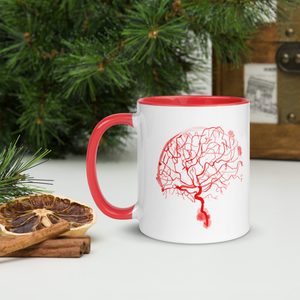 Brain Arteries Mug Red