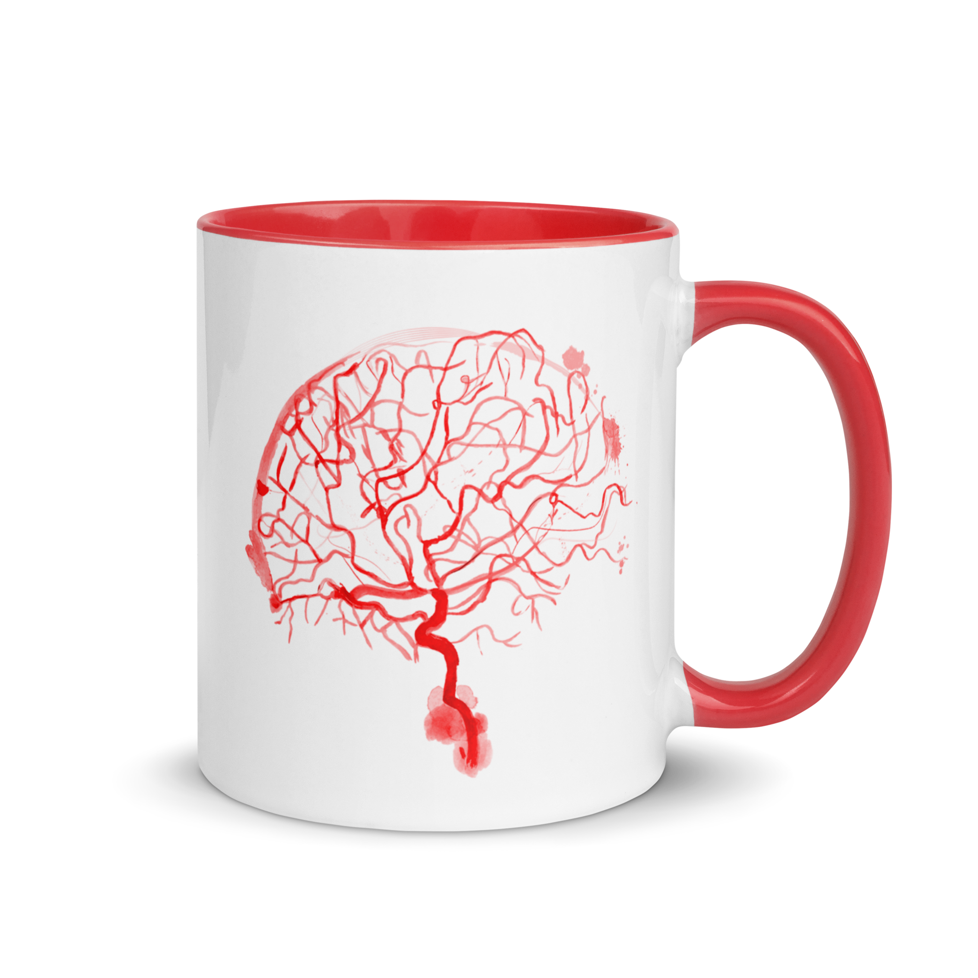 Brain Arteries Mug Red