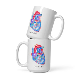 Human Heart Anatomy Mug