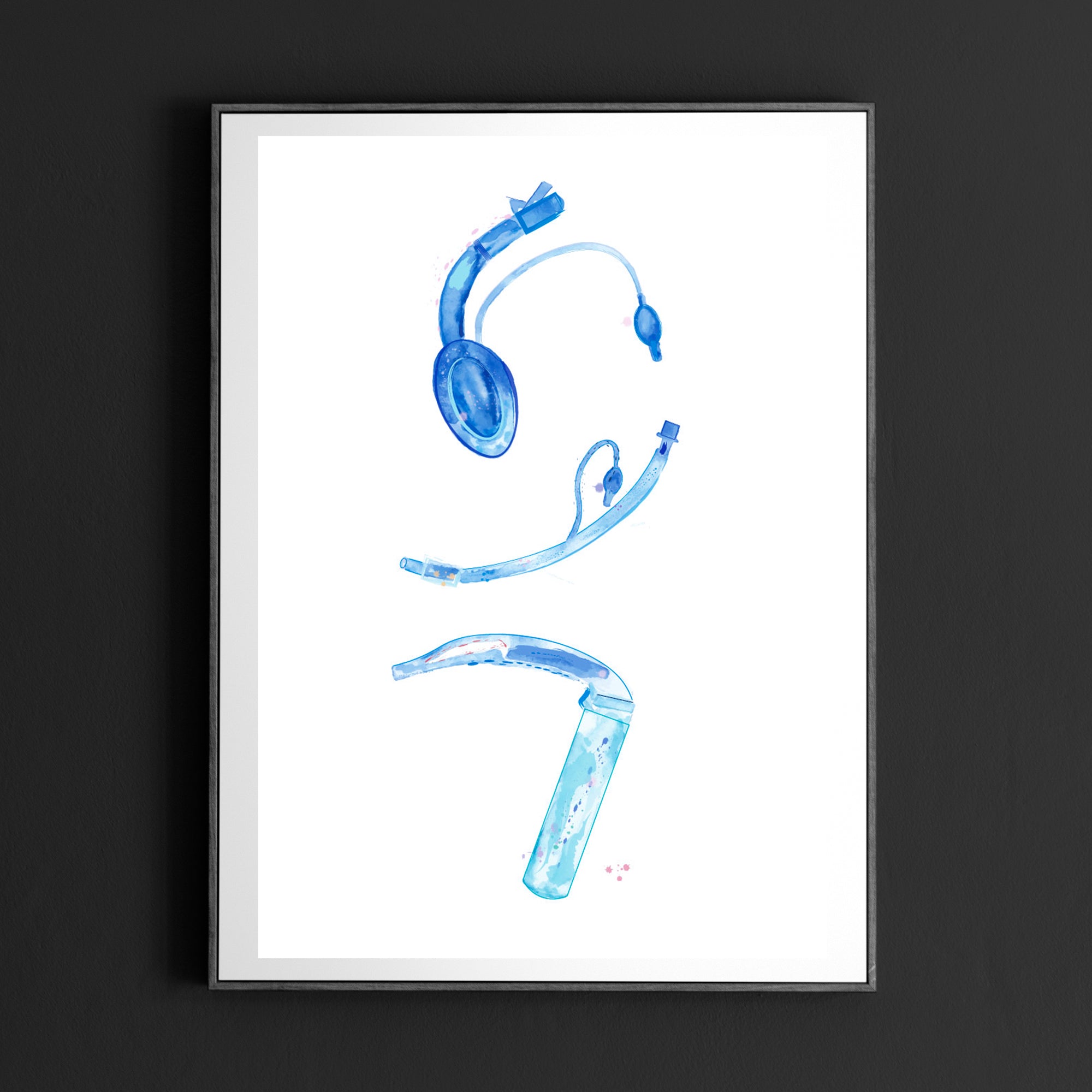 anesthesia instruments art poster