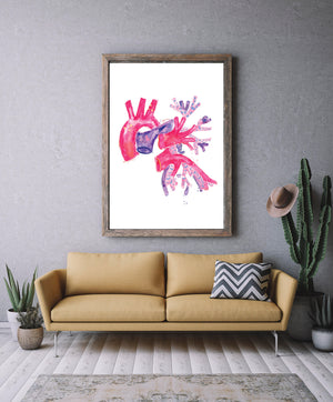 Aorta Art, Aorta Anatomy, Lung Art, Cardiothoracic Surgery Gift