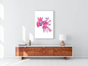 Aorta Art, Aorta Anatomy, Lung Art, Cardiothoracic Surgery Gift