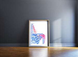 Cervical Plexus Abstract Anatomy Art