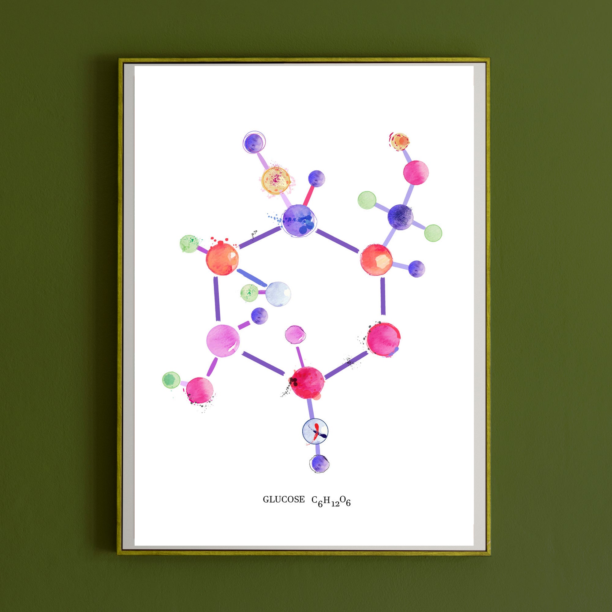 Glucose Molecule Biochemistry Art Print
