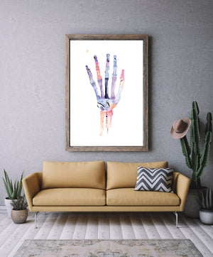 Hand Anatomy Art, Abstract Anatomy Art, Physical Medicine Wall Decor, Hand Surgeon Gift