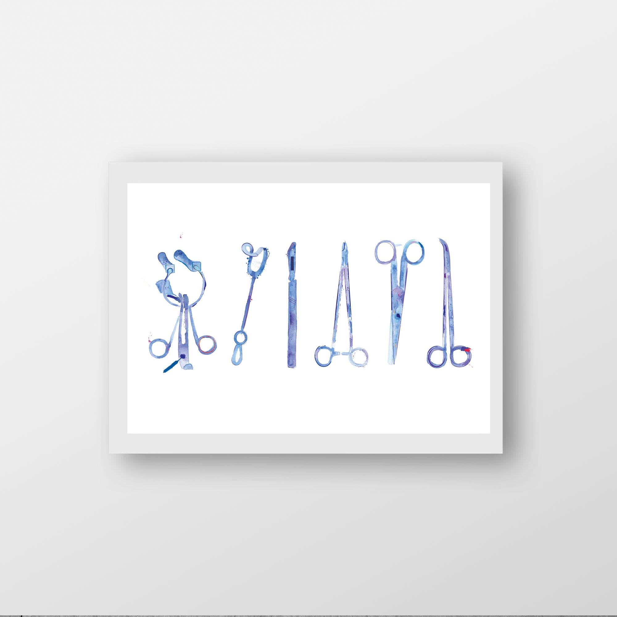 Surgical Instruments Illustration, Surgeon Gift
