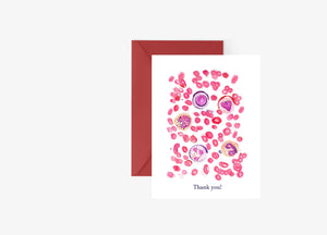 Laboratory Thank you Card, Phlebotomist Gift, Blood Smear Card