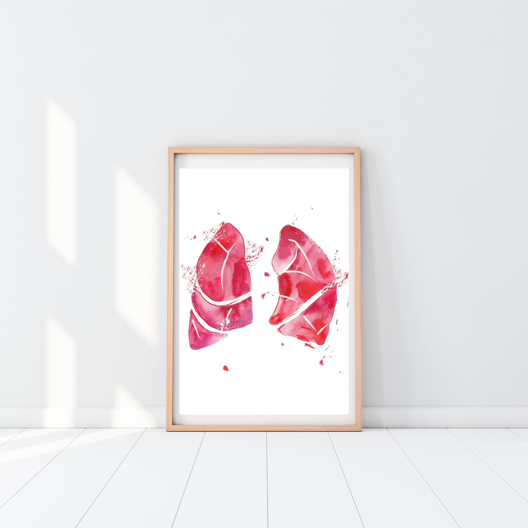 Lung Abstract Anatomy Art Print, Respiratory Therapy Wall Decor