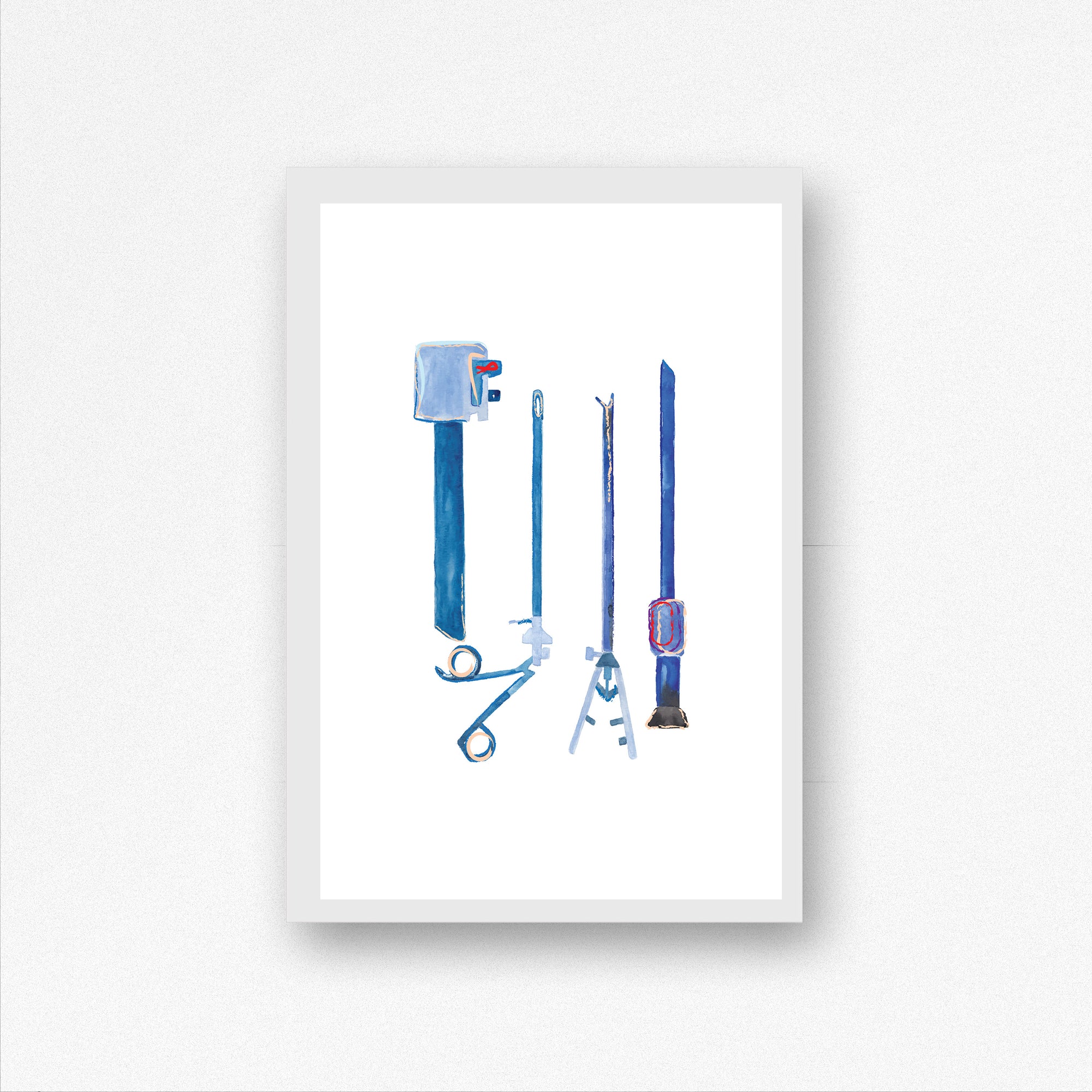 laparoscopic instruments illustration art