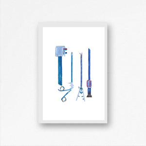 laparoscopic instruments illustration art