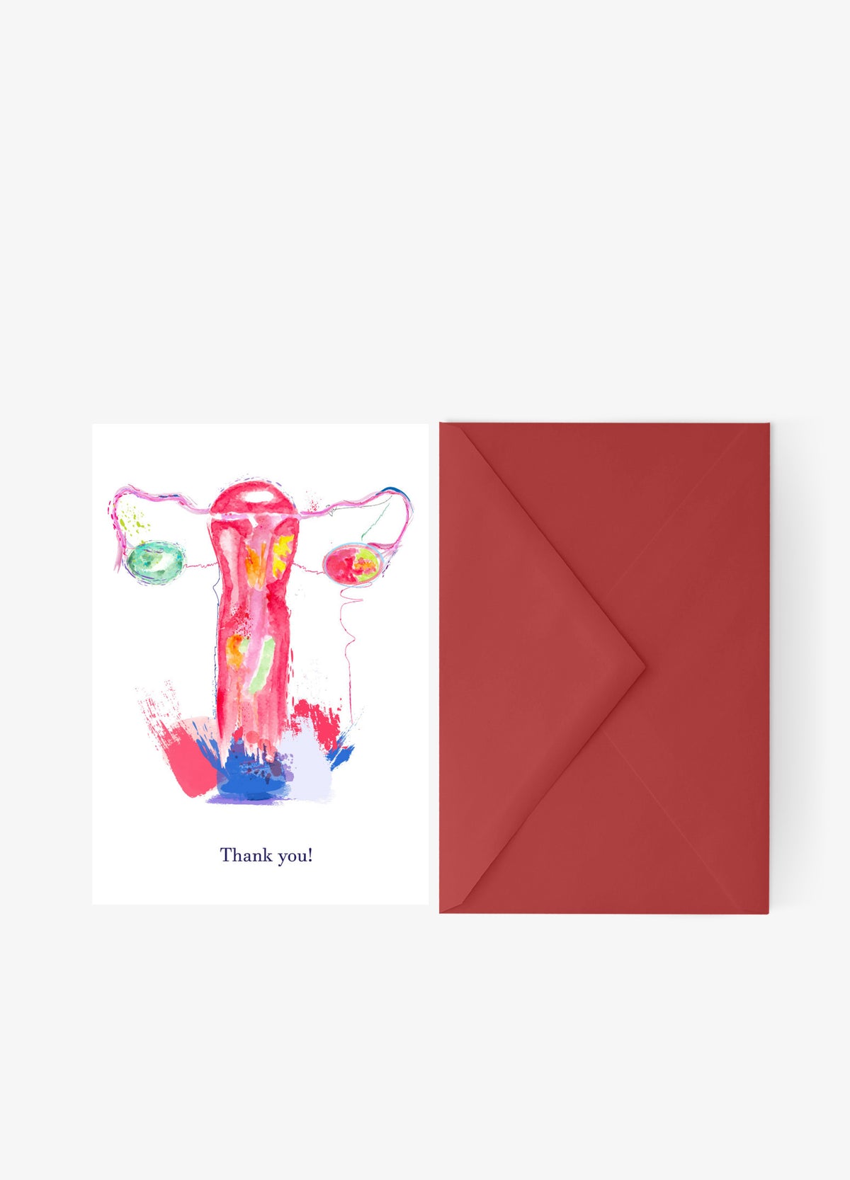 OBGYN Thank you Card, Uterus Anatomy, Gift for OGBYN - medpapers