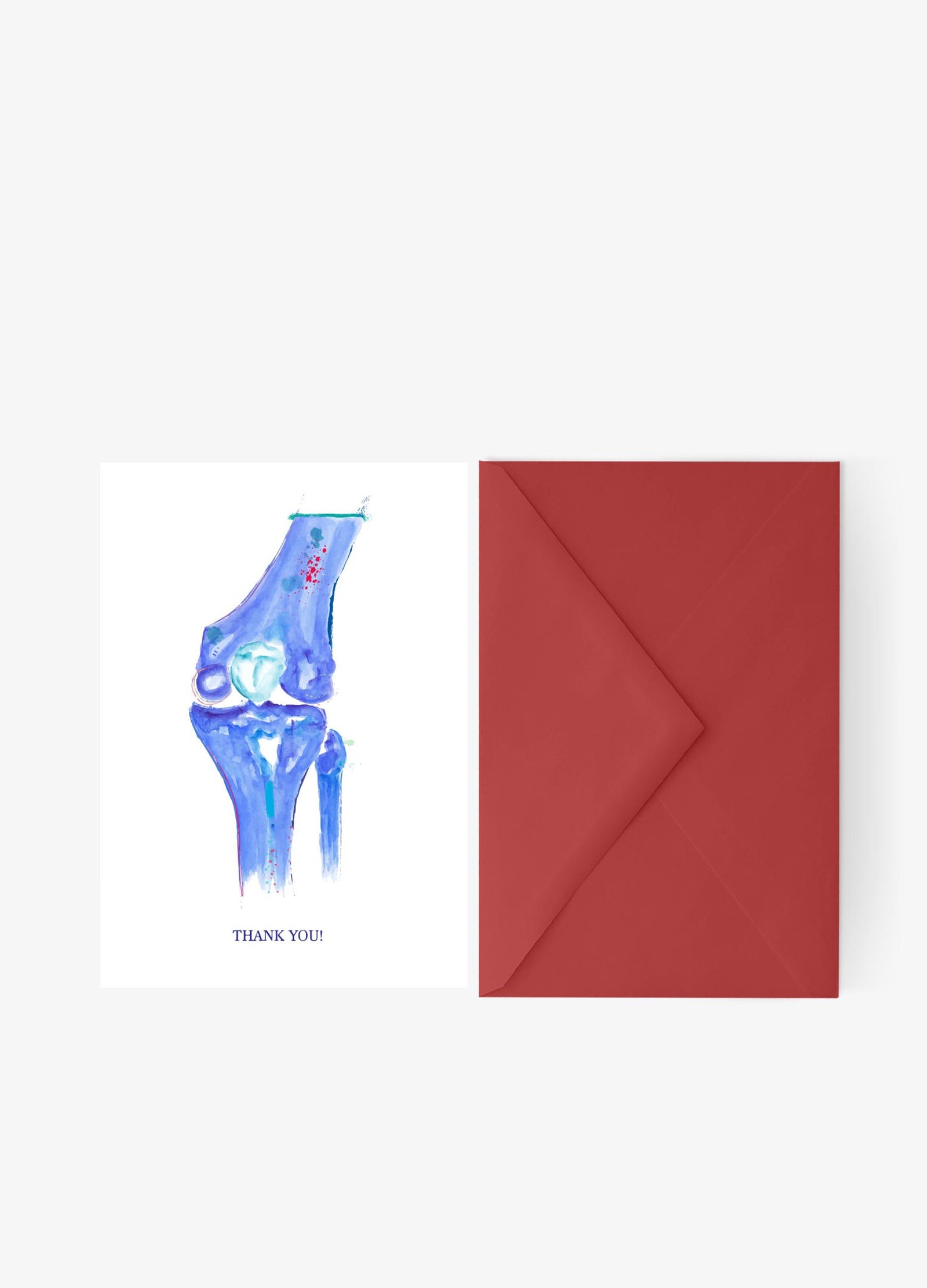 Knee Surgery Card, Thank you Card for Orthopedic Surgeon and Nurse, Physical Therapy Card