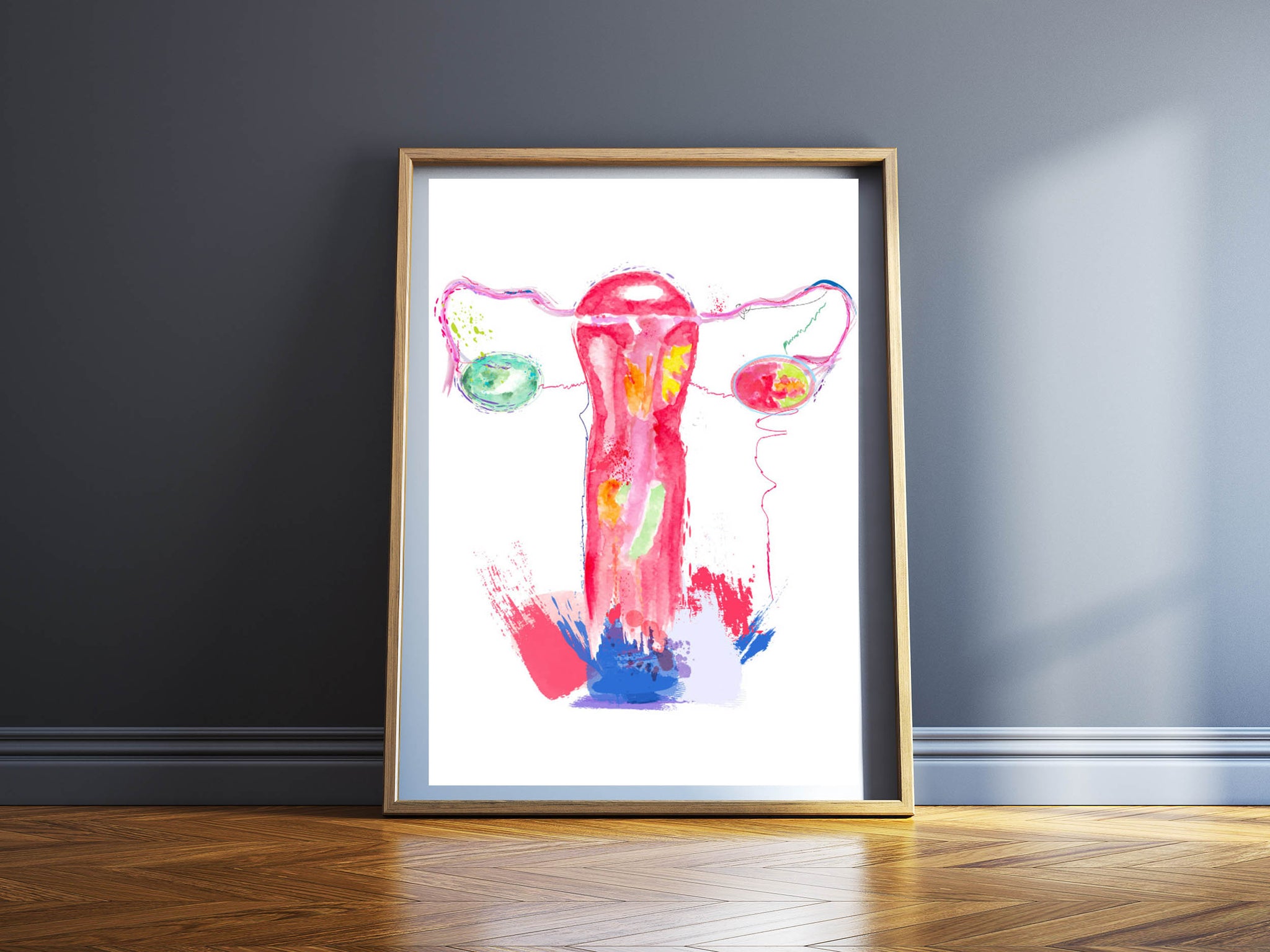 OBGYN Artwork, Uterus Anatomy Art Print - medpapers