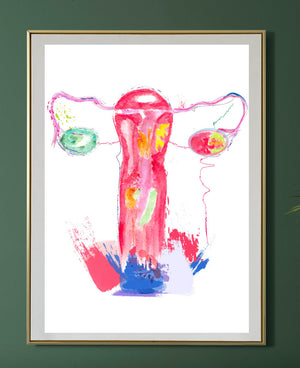 uterus anatomy art print