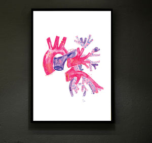 Aorta Anatomy, Cardiology Art, Cardiology Artwork, Heart Anatomy, Lung Anatomy, Cardiothoracic Surgery Art, Anatomy Artwork