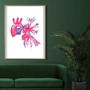 Aorta Anatomy, Cardiology Art, Cardiology Artwork, Heart Anatomy, Lung Anatomy, Cardiothoracic Surgery Art, Anatomy Artwork