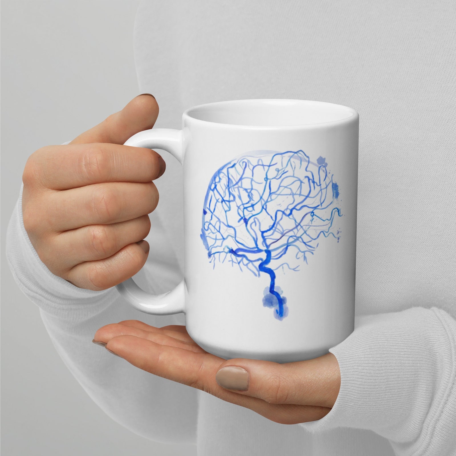 Brain Arteries Mug, Brain CTA Mug, Neurosurgery Mug, Neurosurgeon Gift, Radiology Art, Radiology Tech Gift,