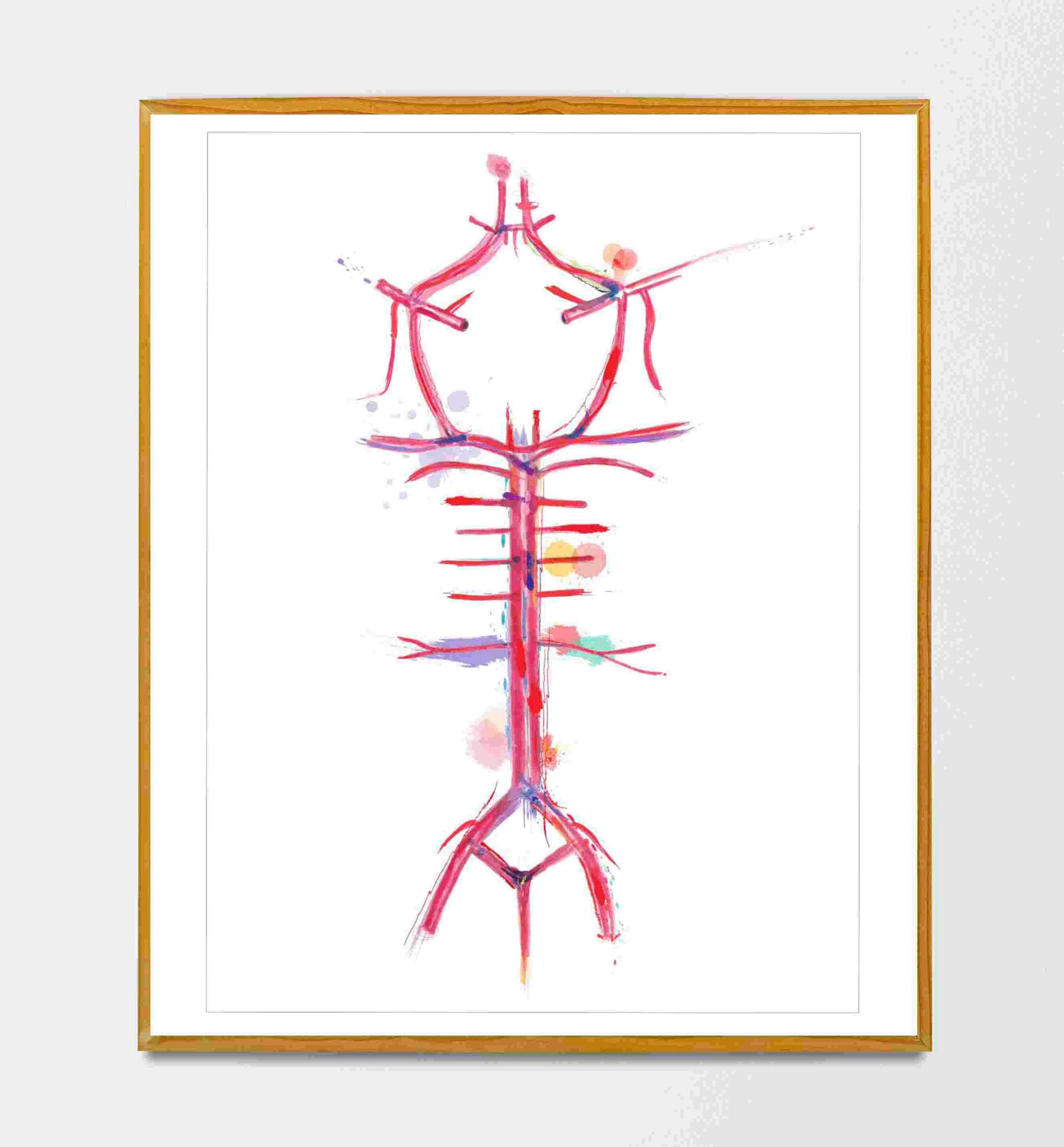 Circle of Willis, Brain Anatomy, Neurology Art, Neurologist Gift, Brain Wall Art, Brain Art Poster, Neuroscience Gift, Neuroscientist Art