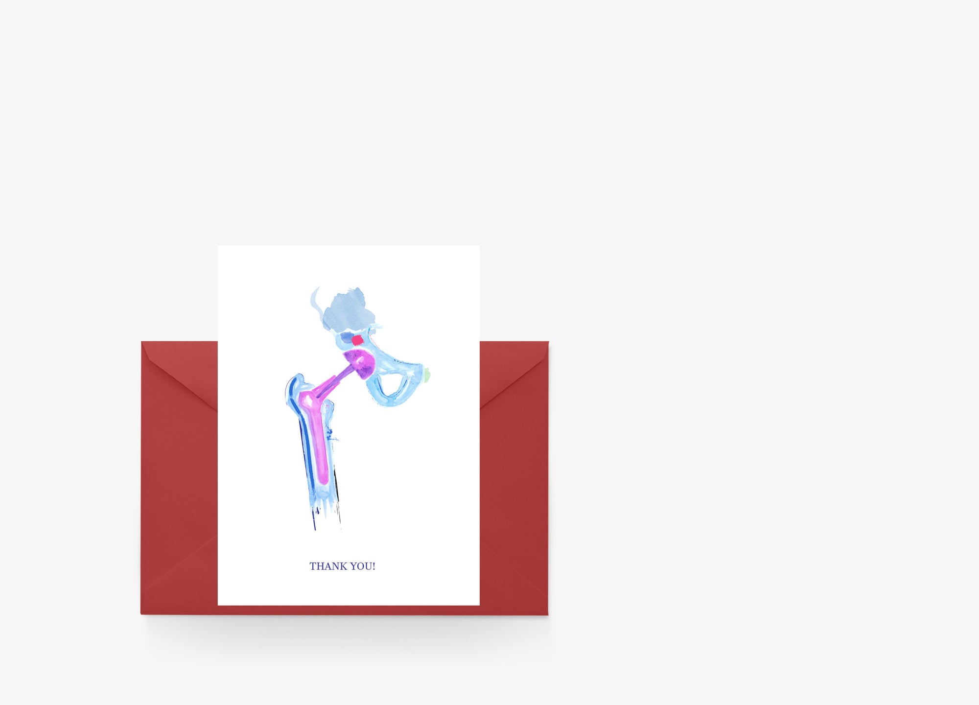 Hip Replacement Surgery, Thank you Card for Orthopedic Surgeon and Nurse, Physical Therapy Card