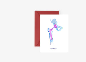 Hip Replacement Surgery, Thank you Card for Orthopedic Surgeon and Nurse, Physical Therapy Card